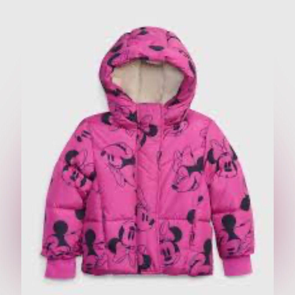 Gap × Disney Baby Heavyweight Puffer Jacket and matching snow bib overalls